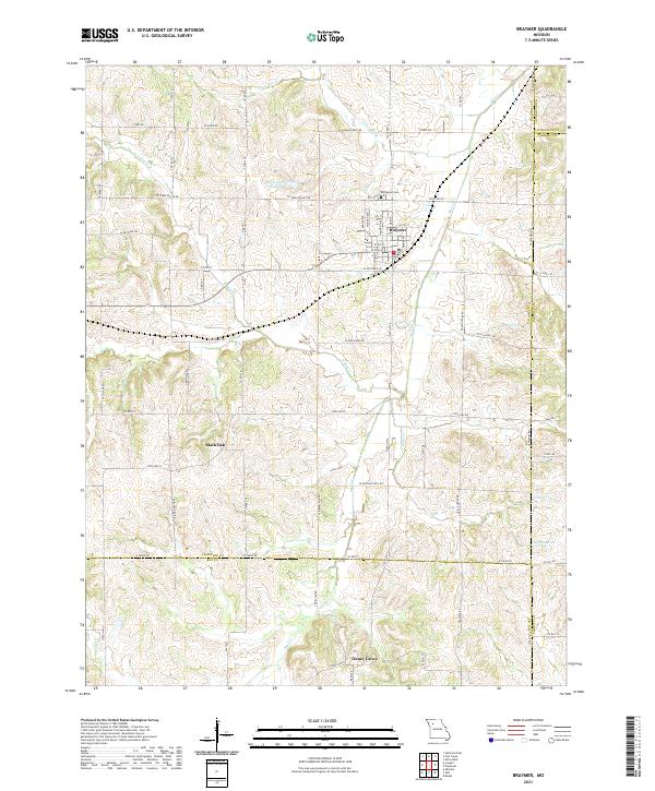 Braymer, MO — USGS 7.5-minute topo (2021)