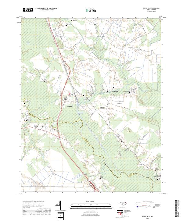 South Mills, NC — USGS 7.5-minute topo (2022)