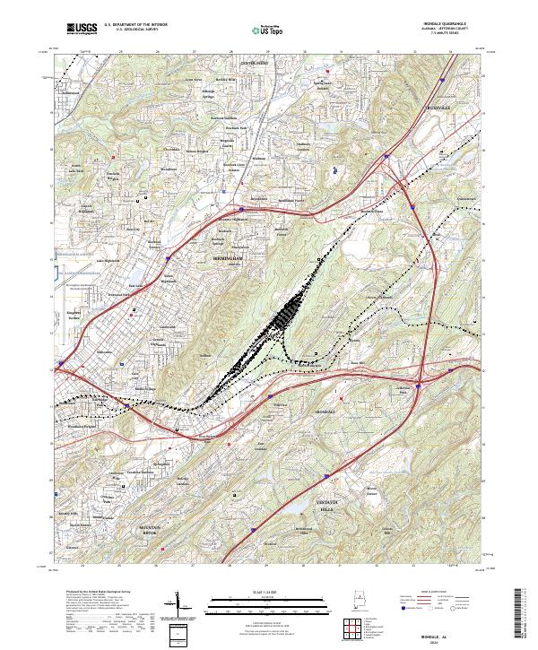 Irondale, AL — USGS 7.5-minute topo (2024)