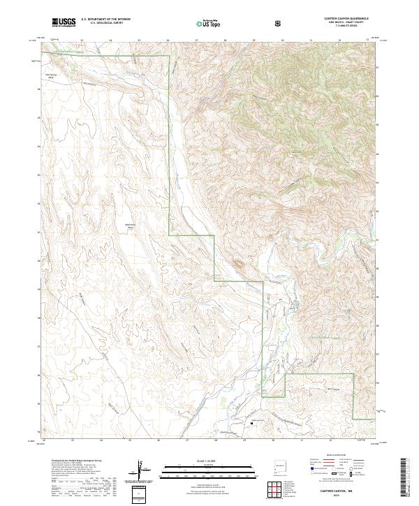 Canteen Canyon, NM — USGS 7.5-minute topo (2023)
