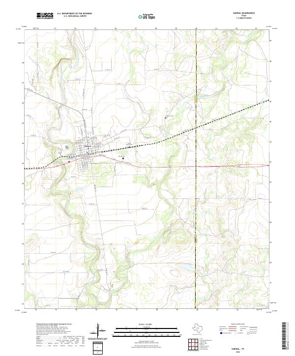 Sabinal, TX — USGS 7.5-minute topo (2022)