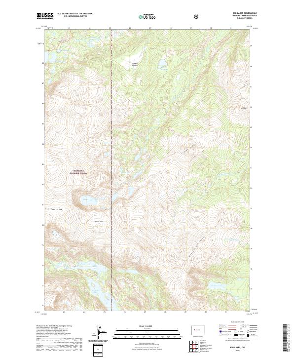 Bob Lakes, WY — USGS 7.5-minute topo (2021)