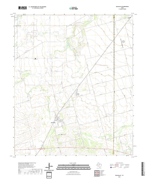 McCaulley, TX — USGS 7.5-minute topo (2022)