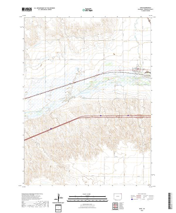 Ovid, CO — USGS 7.5-minute topo (2022)