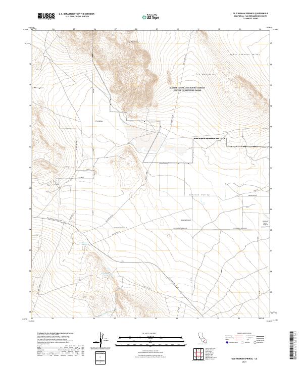 Old Woman Springs, CA — USGS 7.5-minute topo (2021)