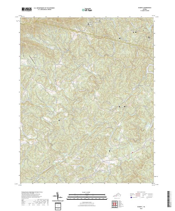 Charity, VA — USGS 7.5-minute topo (2022)