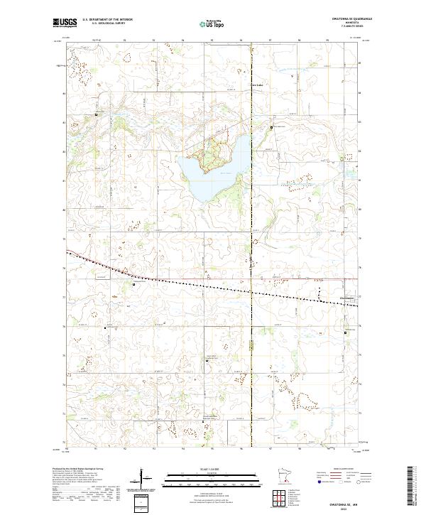 Owatonna SE, MN — USGS 7.5-minute topo (2022)