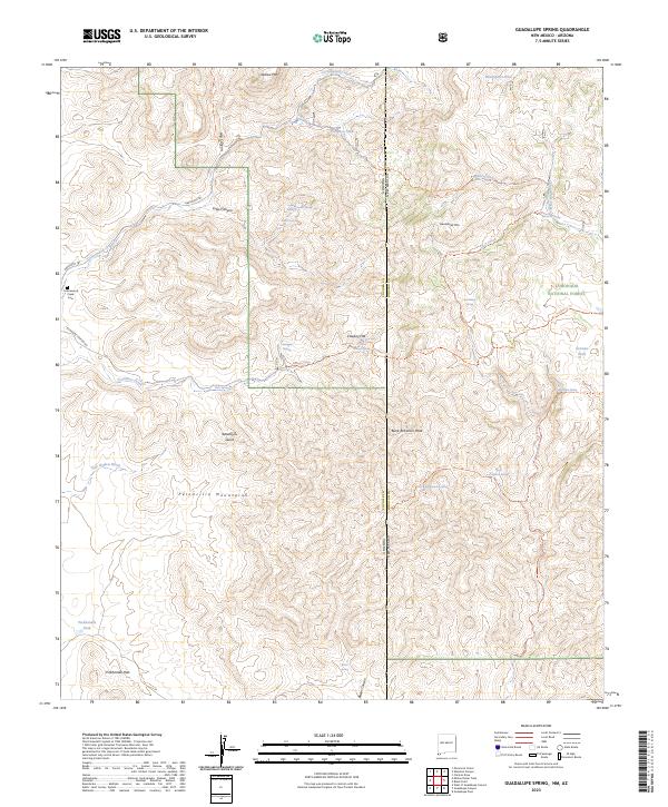 Guadalupe Spring, NM-AZ — USGS 7.5-minute topo (2023)