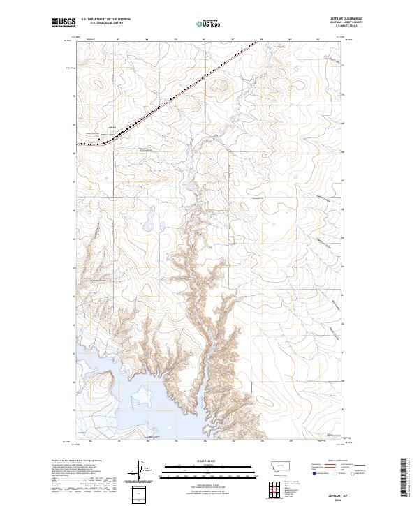 Lothair, MT — USGS 7.5-minute topo (2024)