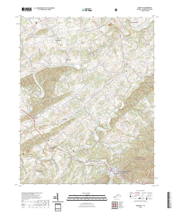 Damascus, VA — USGS 7.5-minute topo (2022)