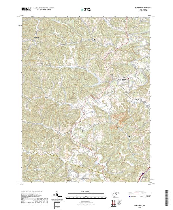 West Milford, WV — USGS 7.5-minute topo (2023)