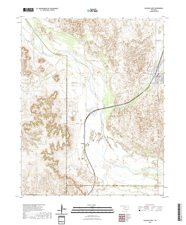 Waynoka West, OK — USGS 7.5-minute topo (2022)