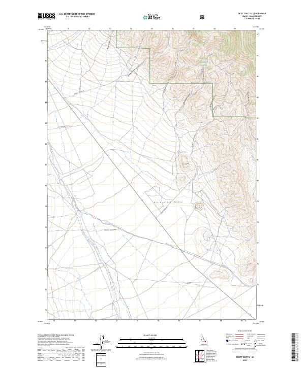 Scott Butte, ID — USGS 7.5-minute topo (2023)