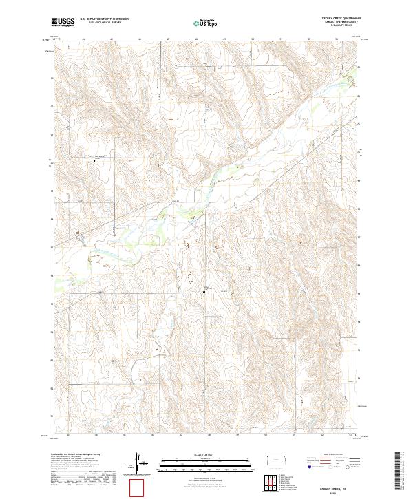 Crosby Creek, KS — USGS 7.5-minute topo (2022)