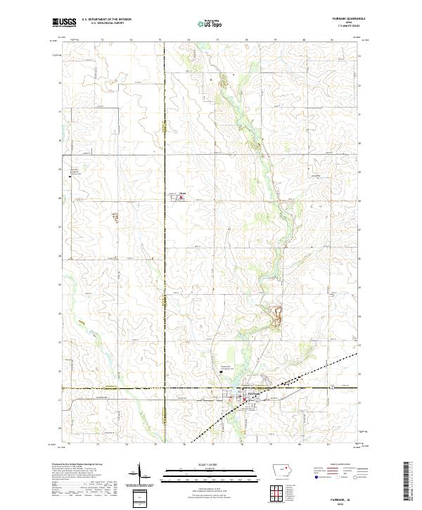 Fairbank, IA — USGS 7.5-minute topo (2022)