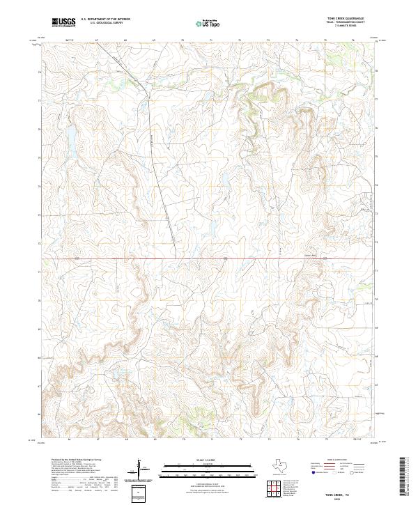 Tonk Creek, TX — USGS 7.5-minute topo (2022)
