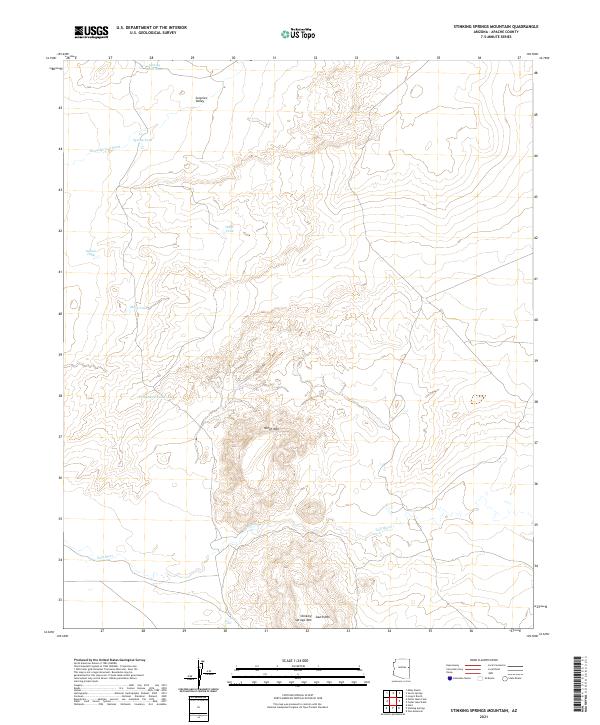 Stinking Springs Mountain, AZ — USGS 7.5-minute topo (2021)