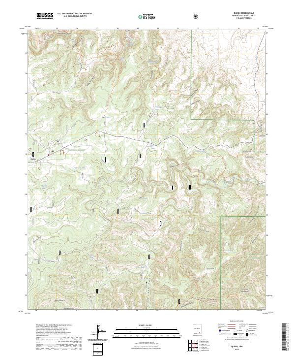 Queen, NM — USGS 7.5-minute topo (2023)