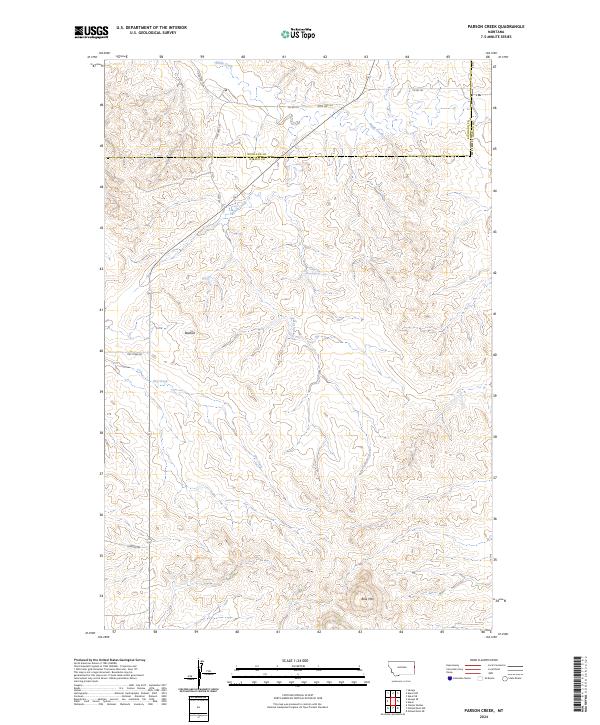 Parson Creek, MT — USGS 7.5-minute topo (2024)