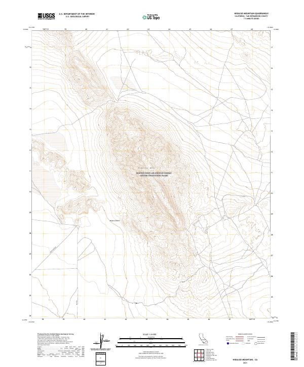 Hidalgo Mountain, CA — USGS 7.5-minute topo (2021)