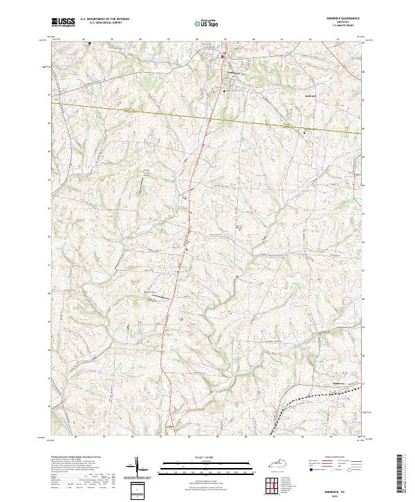Eminence, KY — USGS 7.5-minute topo (2022)