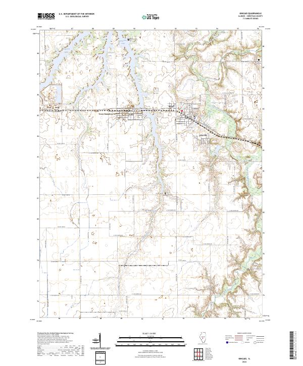 Kincaid, IL — USGS 7.5-minute topo (2024)