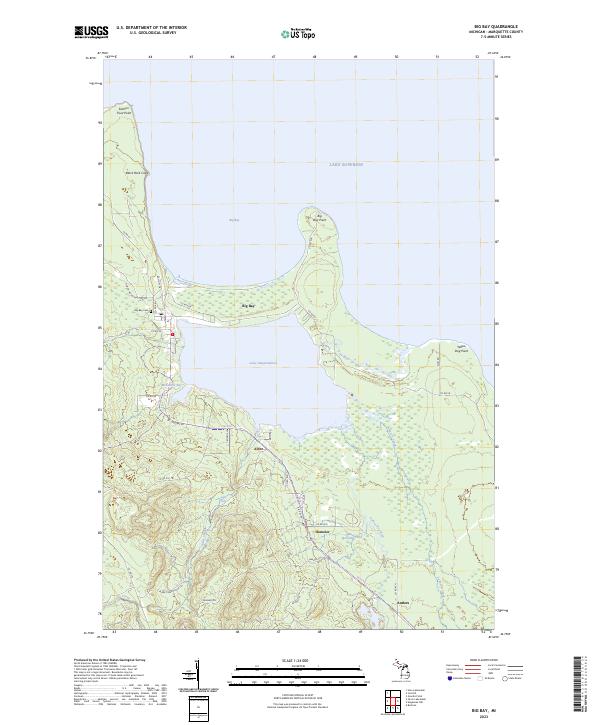 Big Bay, MI — USGS 7.5-minute topo (2023)
