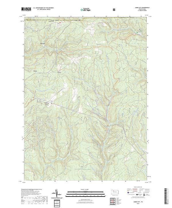 James City, PA — USGS 7.5-minute topo (2023)