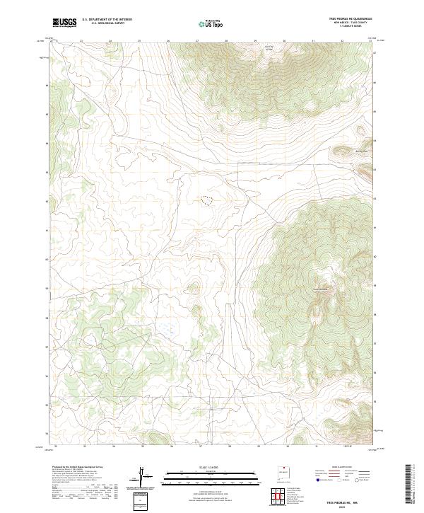Tres Piedras NE, NM — USGS 7.5-minute topo (2023)