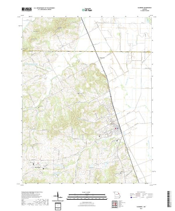 Elsberry, MO — USGS 7.5-minute topo (2021)