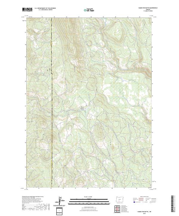 Hamelton Butte, OR — USGS 7.5-minute topo (2023)