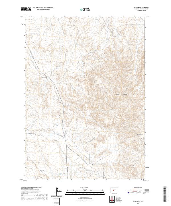 Sand Draw, WY — USGS 7.5-minute topo (2021)