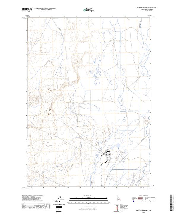 East of Howe Peak, ID — USGS 7.5-minute topo (2023)