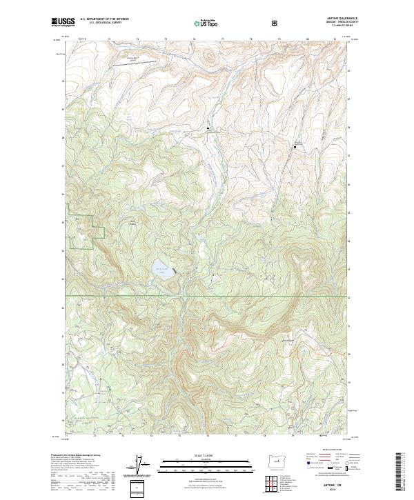 Antone, OR — USGS 7.5-minute topo (2024)