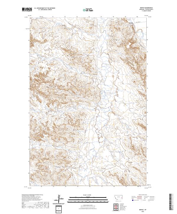 Mizpah, MT — USGS 7.5-minute topo (2024)