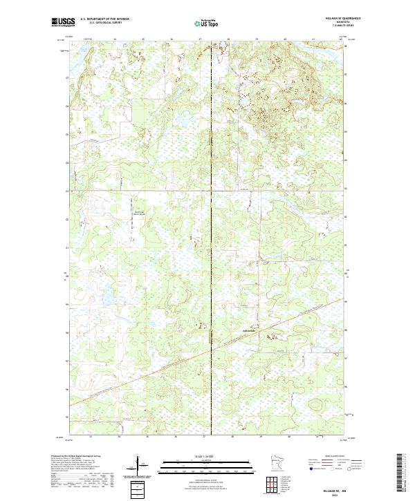 Hillman SE, MN — USGS 7.5-minute topo (2022)
