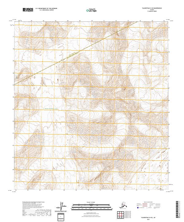 Talkeetna D-4 SE, AK — USGS 7.5-minute topo (2023)