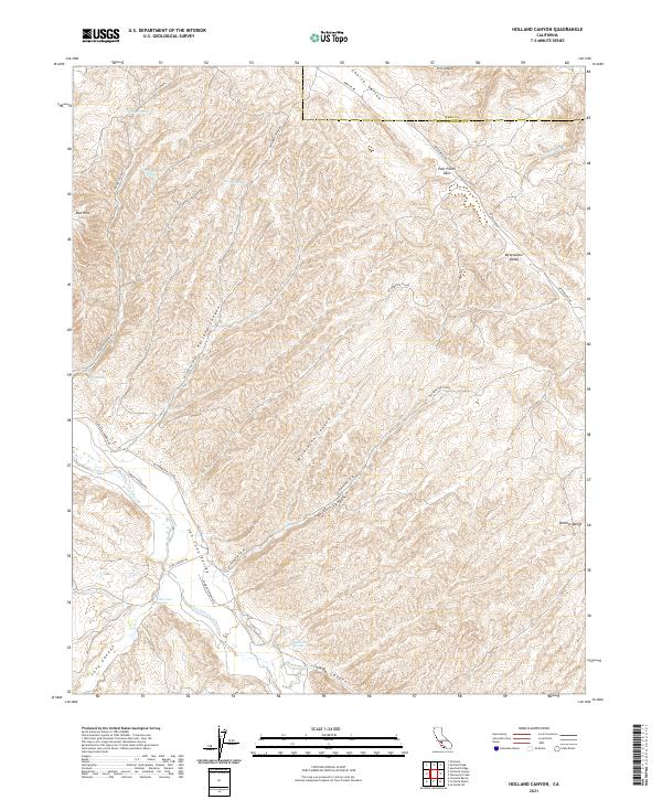 Holland Canyon, CA — USGS 7.5-minute topo (2021)
