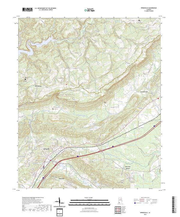 Springville, AL — USGS 7.5-minute topo (2024)