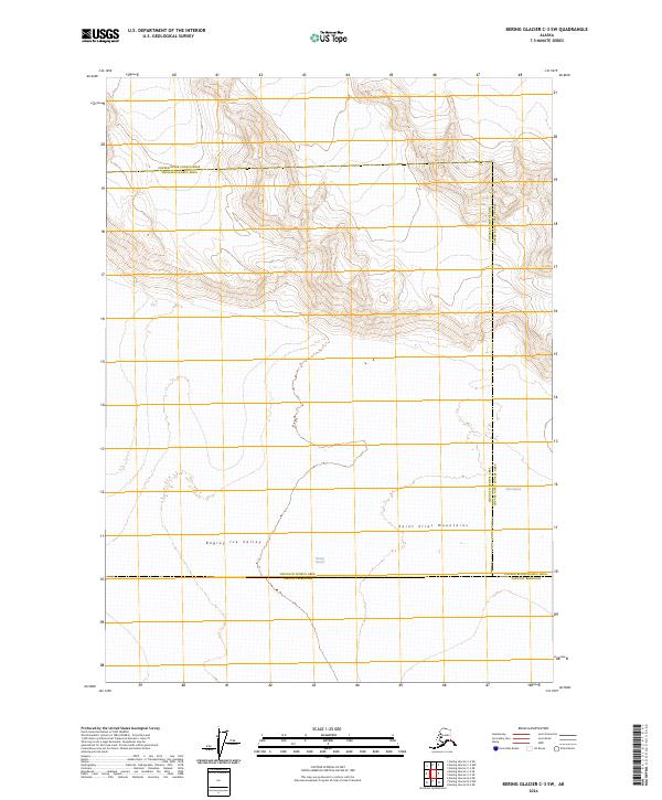 Bering Glacier C-3 SW, AK — USGS 7.5-minute topo (2024)