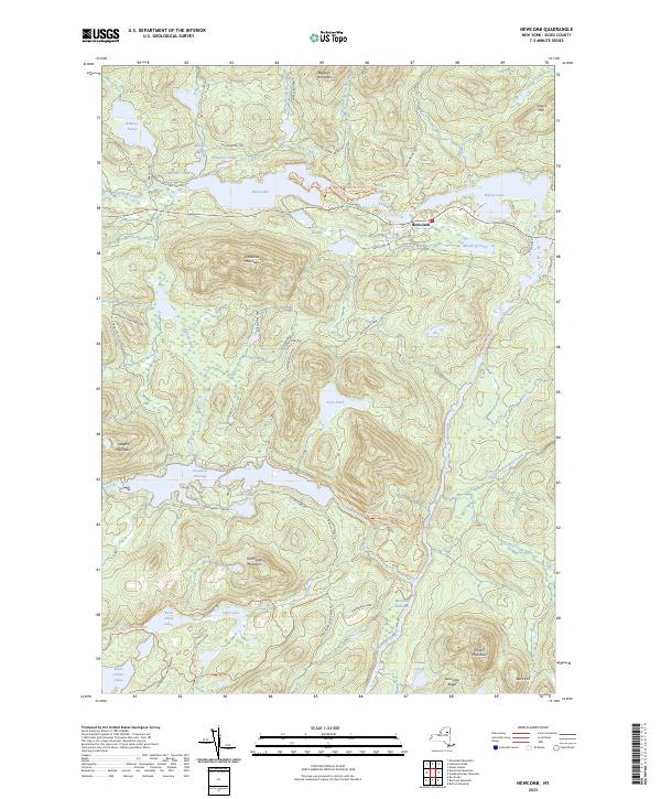 Newcomb, NY — USGS 7.5-minute topo (2023)