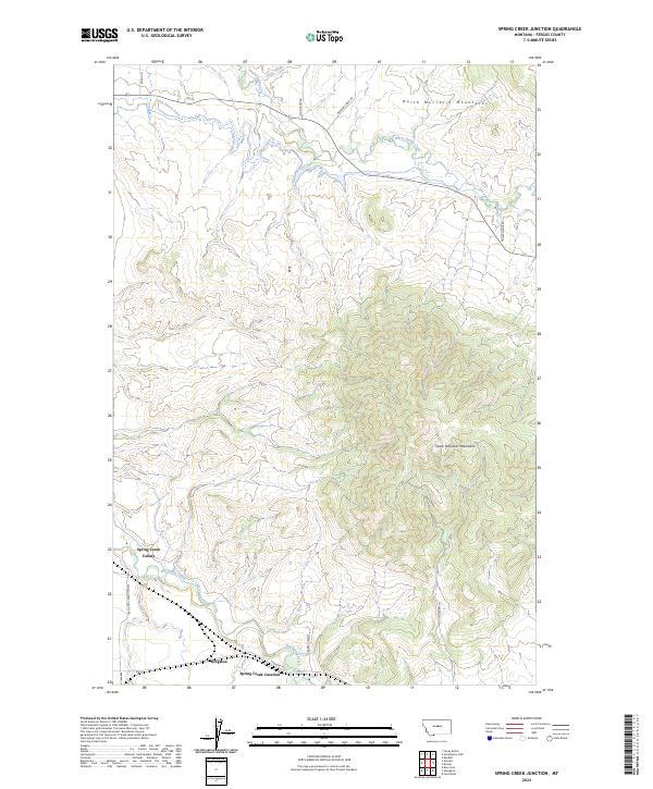 Spring Creek Junction, MT — USGS 7.5-minute topo (2024)