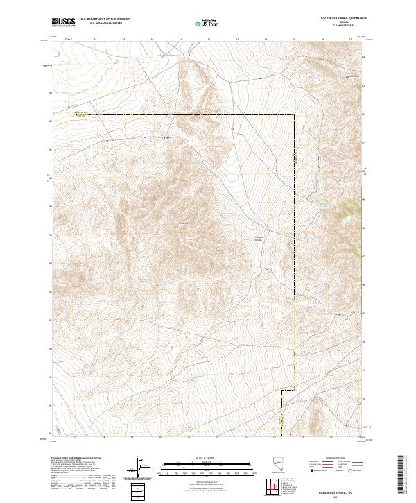 Buckbrush Spring, NV — USGS 7.5-minute topo (2021)