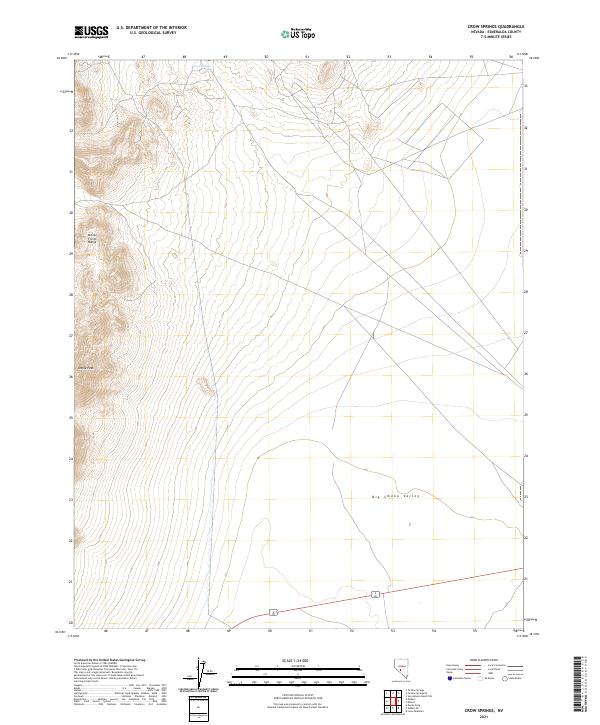 Crow Springs, NV — USGS 7.5-minute topo (2021)