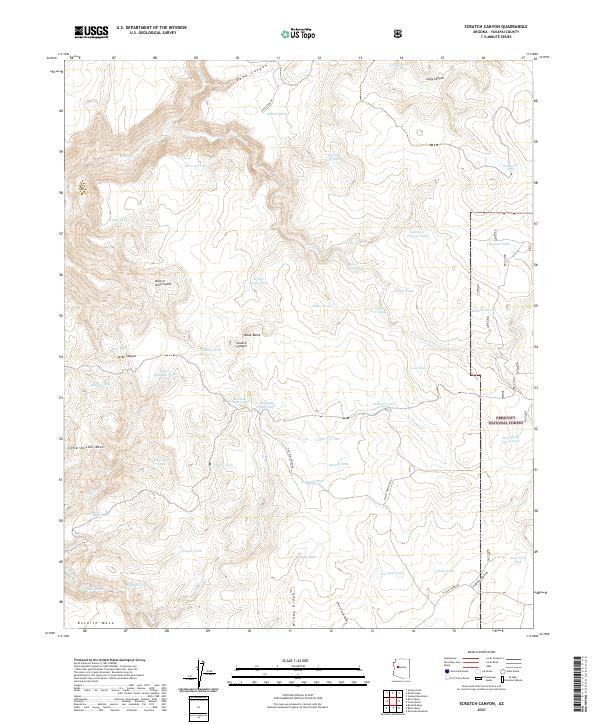 Scratch Canyon, AZ — USGS 7.5-minute topo (2021)