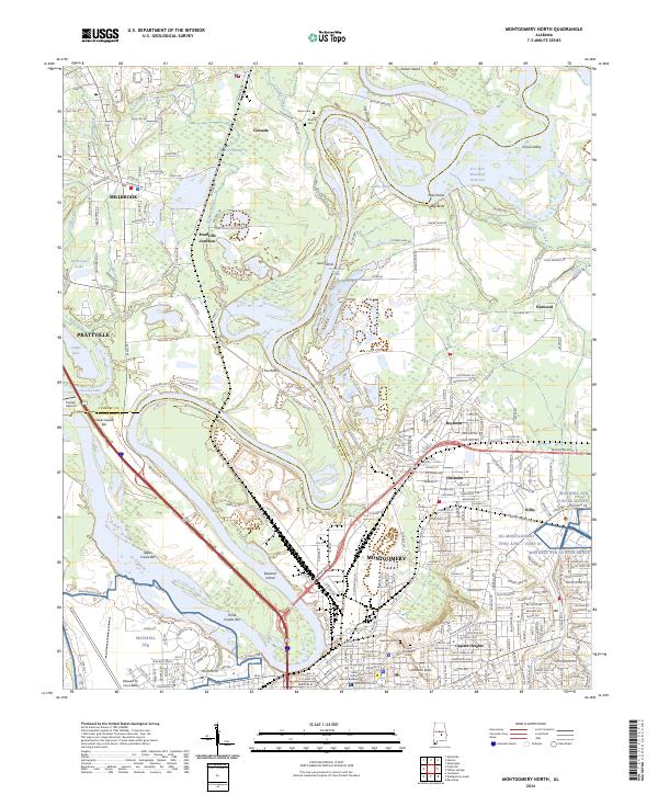 Montgomery North, AL — USGS 7.5-minute topo (2024)
