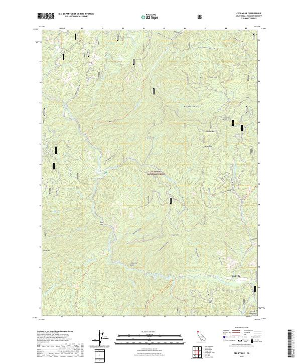 Cecilville, CA — USGS 7.5-minute topo (2021)