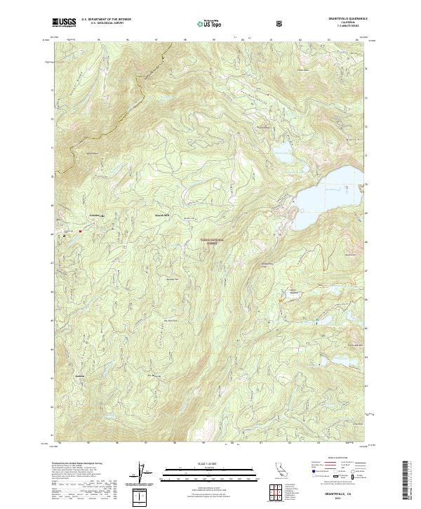 Graniteville, CA — USGS 7.5-minute topo (2021)