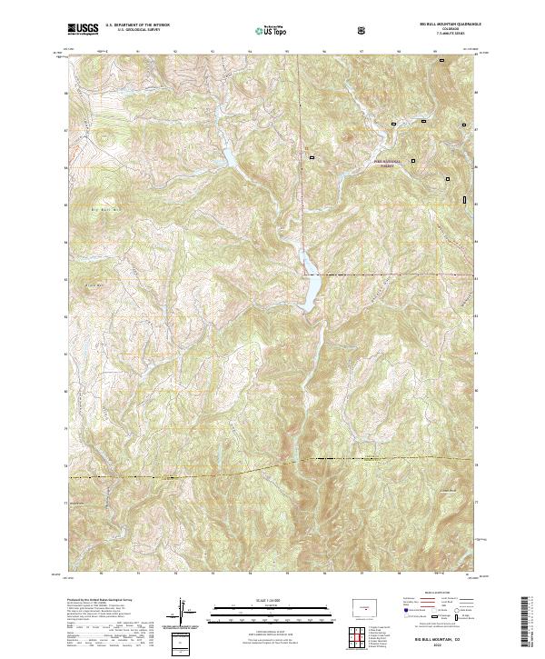 Big Bull Mountain, CO — USGS 7.5-minute topo (2022)