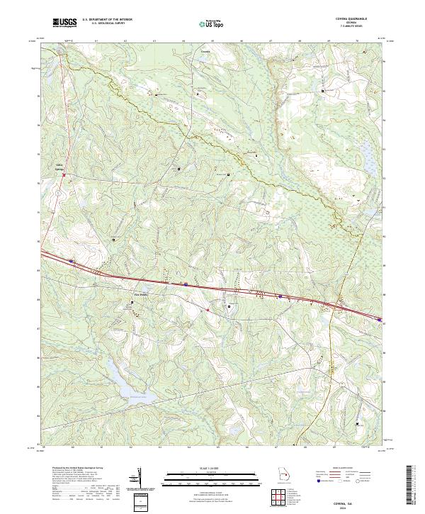Covena, GA — USGS 7.5-minute topo (2024)